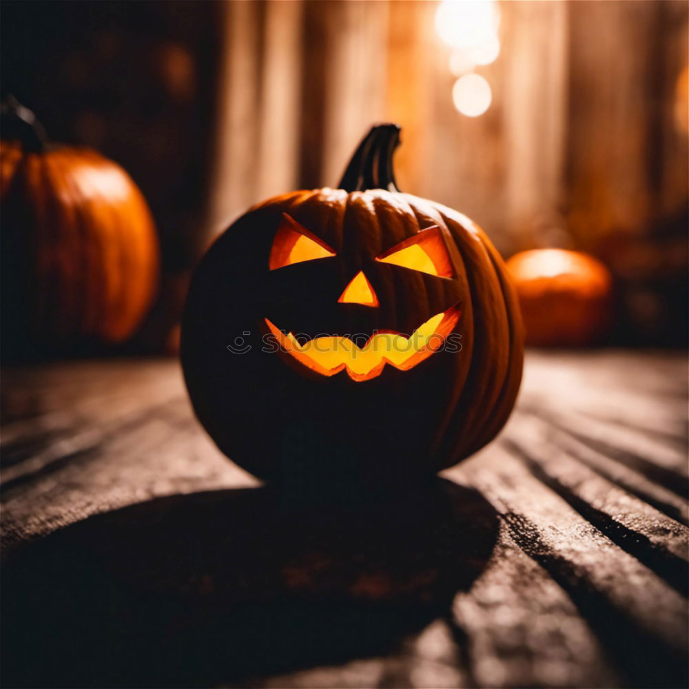 Similar – Halloween pumpkin on wooden table