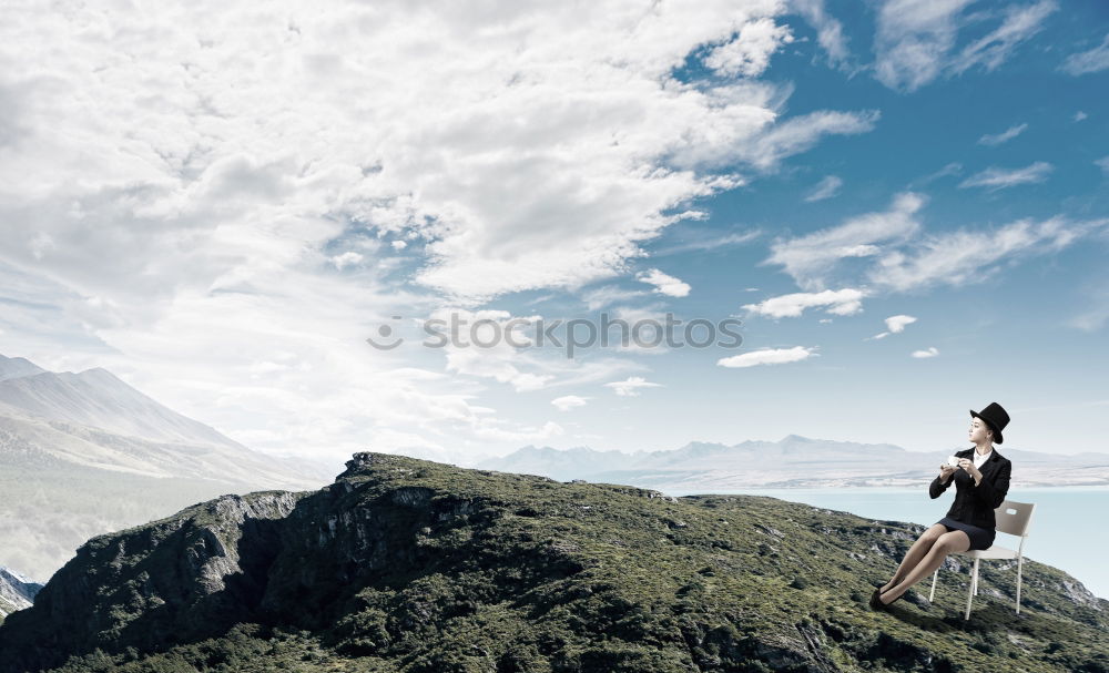 Image, Stock Photo Summit | Hiking | Clouds