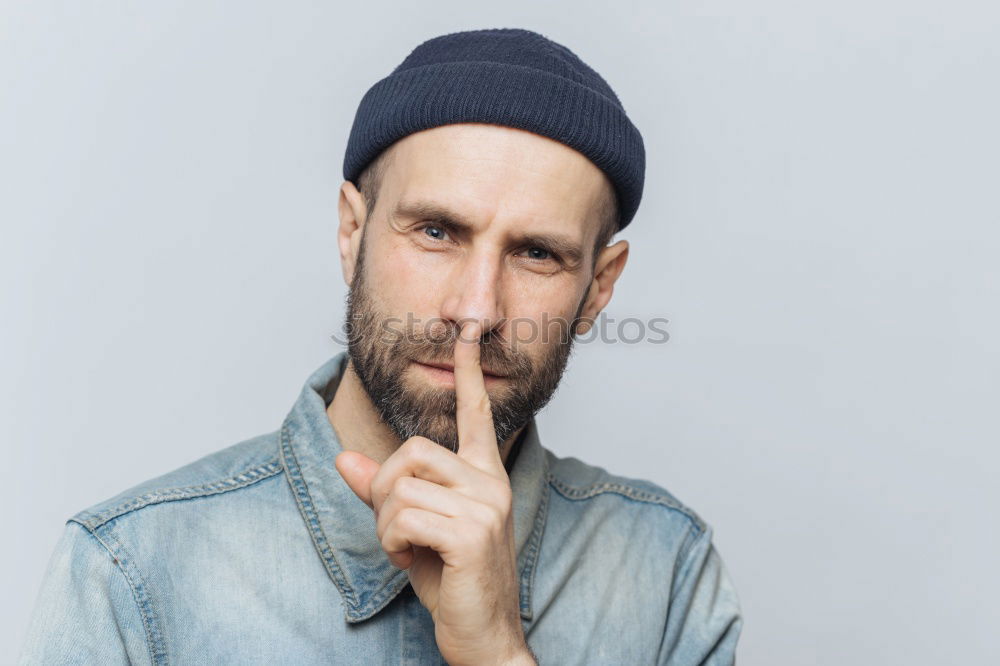 Similar – Image, Stock Photo Man with mustache talking on the phone.