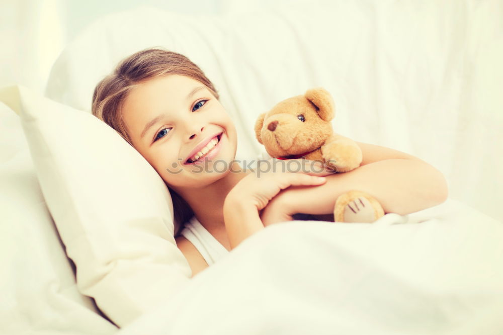 Similar – happy child girl wake up in the early morning