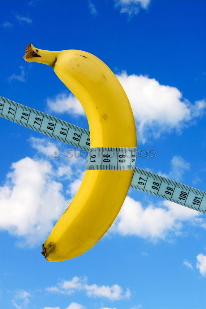 Similar – male hand holding yellow melon in front of bright blue sky