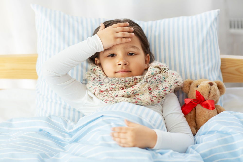 Similar – Image, Stock Photo Cold child lying on the bed