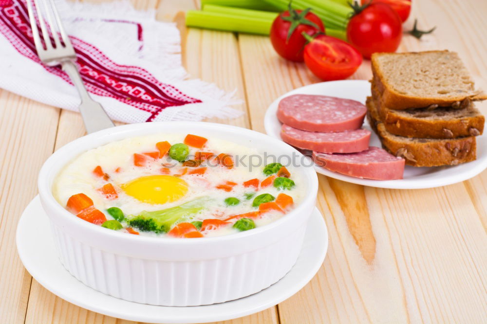 Similar – Image, Stock Photo Woman eating quinoa and vegetables in bowl