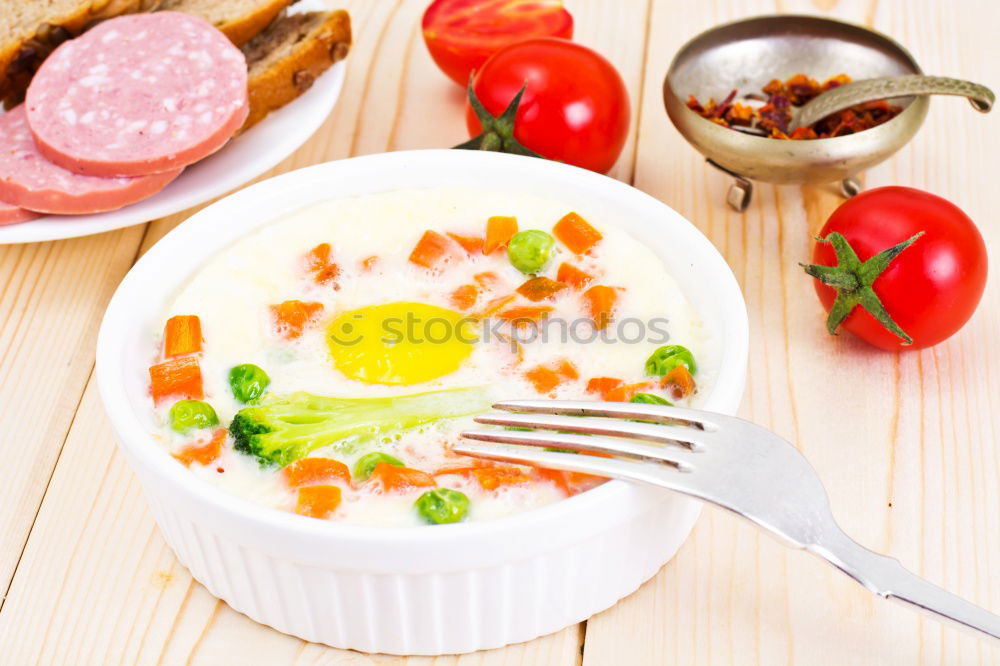 Similar – Image, Stock Photo Tasty food fried egg pan