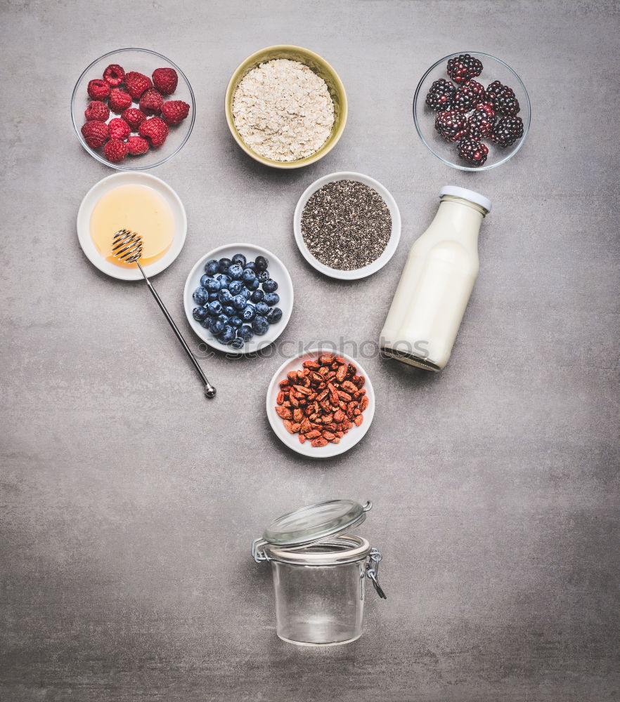 Similar – Image, Stock Photo Salads in glasses and vegetables Ingredients