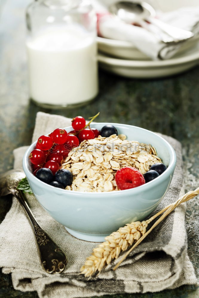 Similar – Image, Stock Photo Smoothiebowl on red fruits