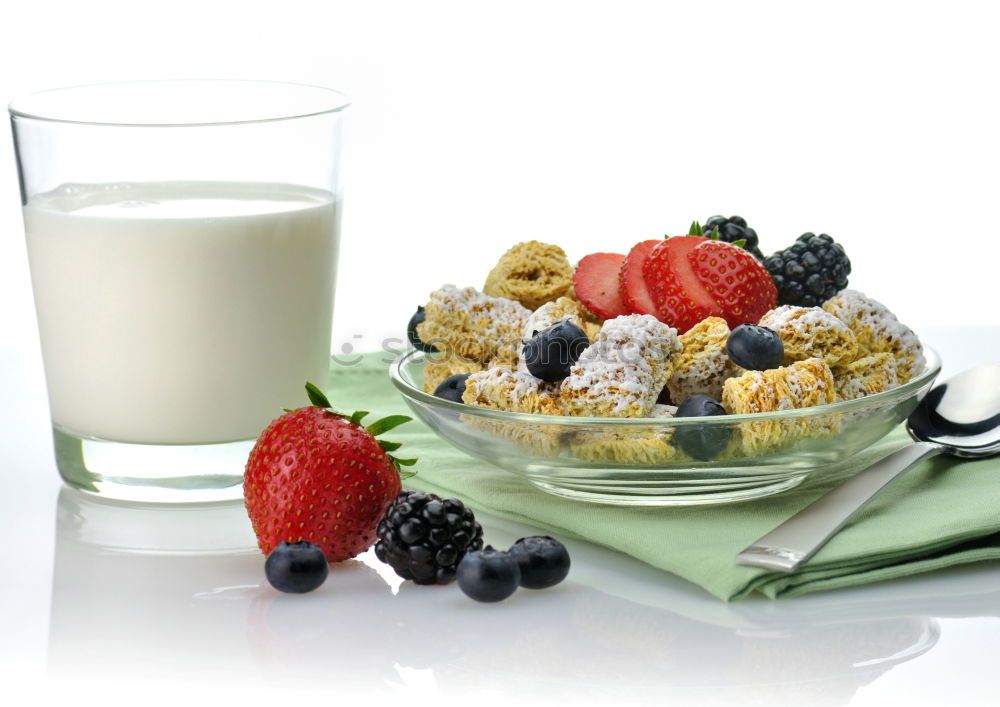 Similar – Image, Stock Photo Yogurt with cereals and strawberries