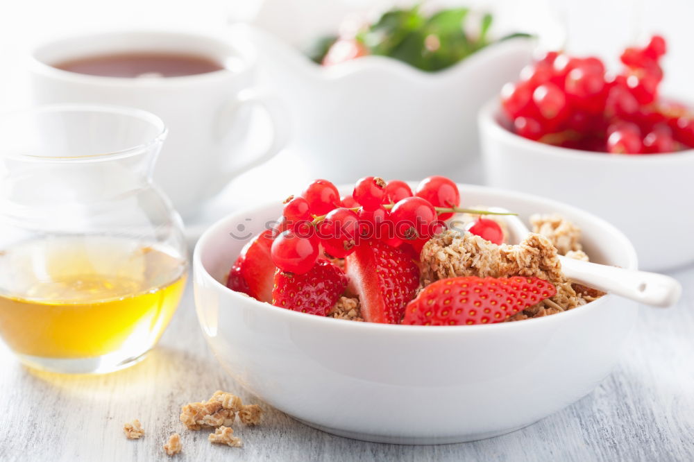 Similar – Yogurt with cereals and strawberries