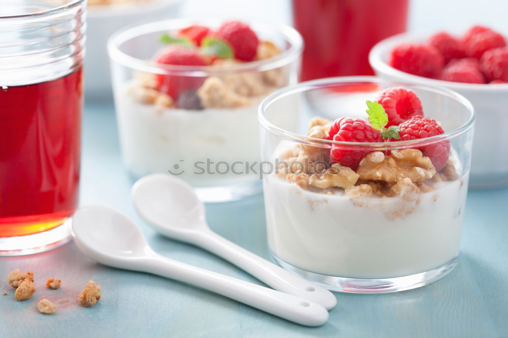 Similar – Yogurt with cereals and strawberries