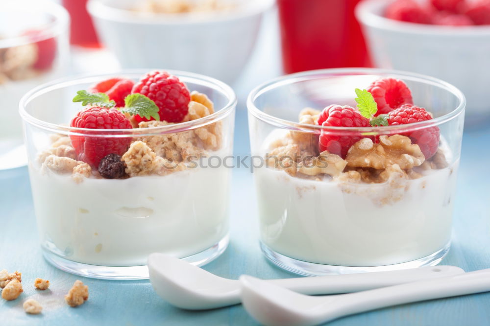 Similar – Chia pudding Strawberry parfait with greek yogurt and nuts