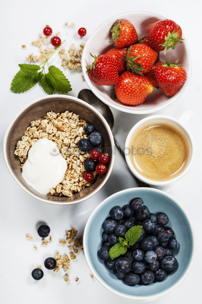 Similar – Image, Stock Photo Healthy breakfast in a glass