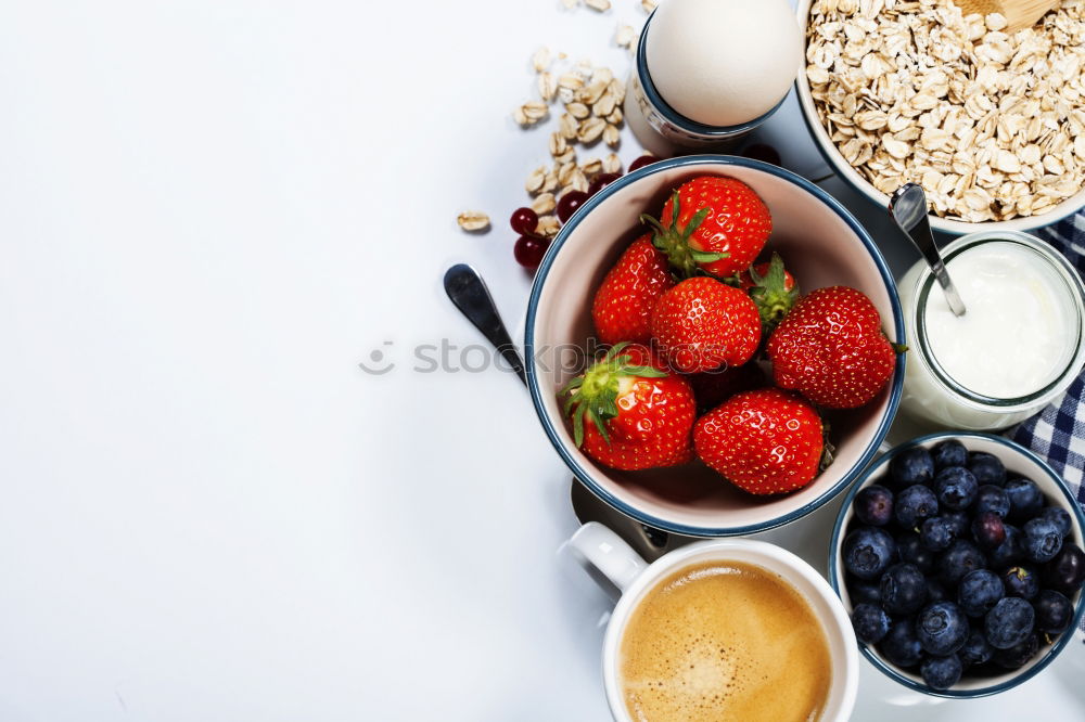 Similar – Image, Stock Photo Ingredients for a healthy breakfast