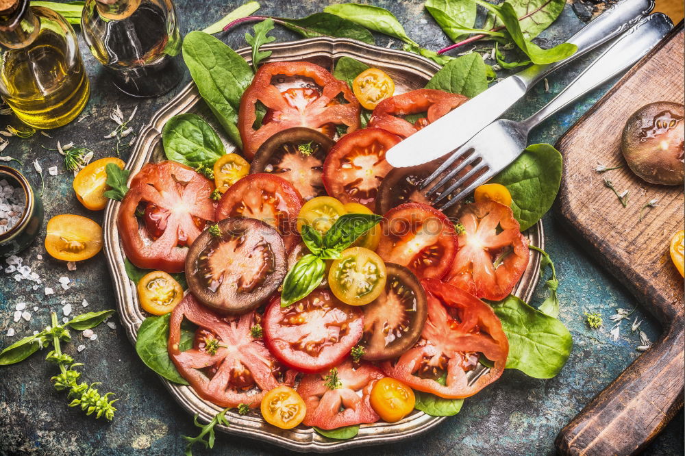 Similar – Image, Stock Photo Italian Tomato Mozzarella Salad