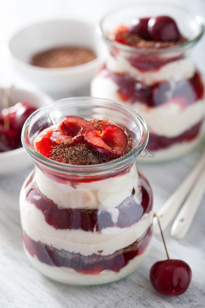 Similar – homemade yogurt in transparent glass