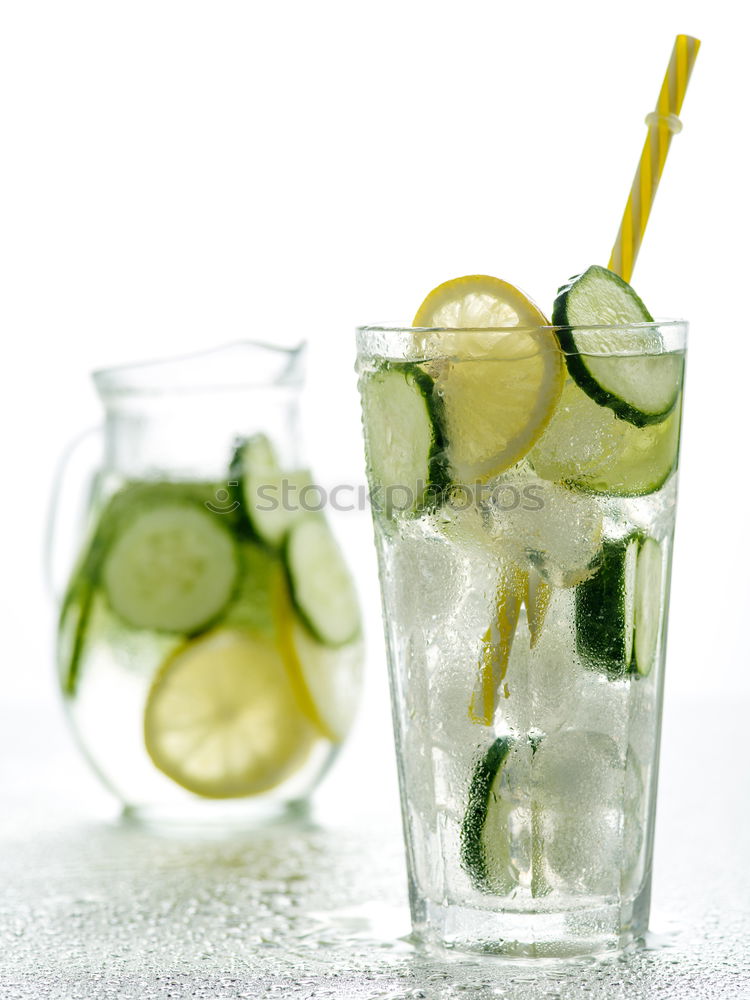 Similar – Image, Stock Photo Mojito cocktail in glass on yellow background