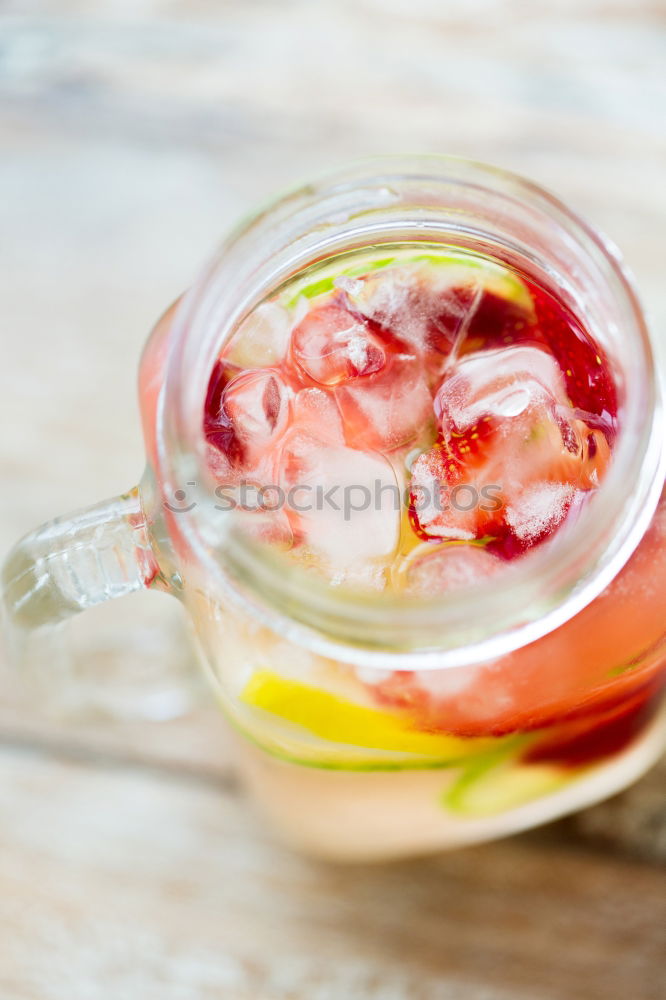 Image, Stock Photo Homemade jam on wooden table