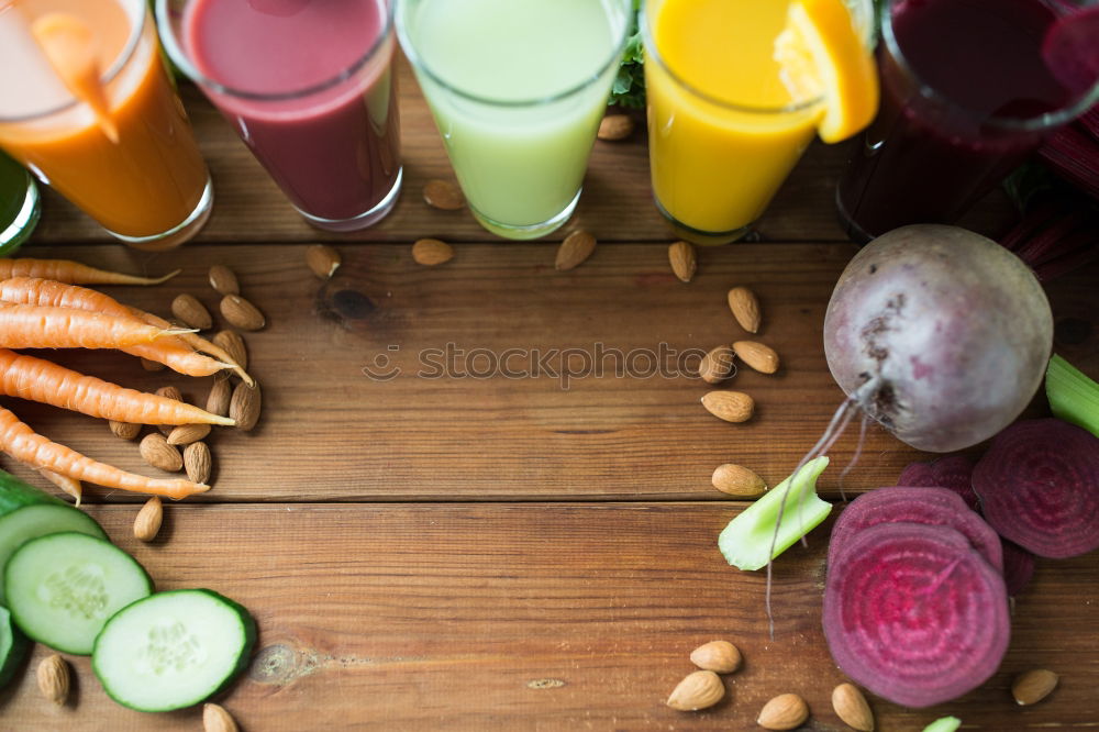 Similar – Juice in a mug on a gray wooden surface