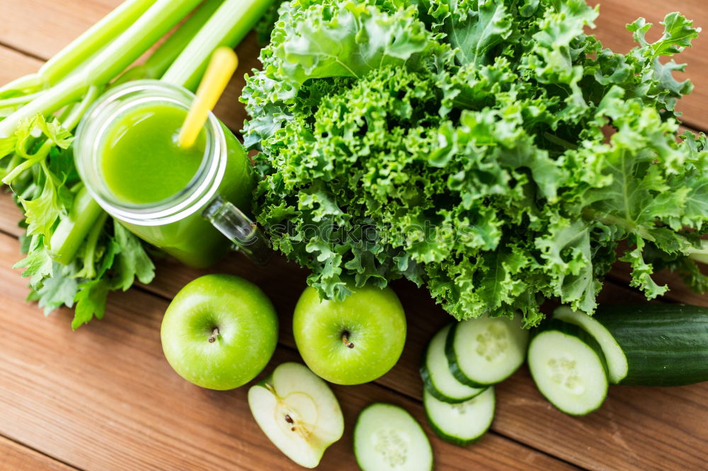 Similar – Smoothie with green vegetables in a jar