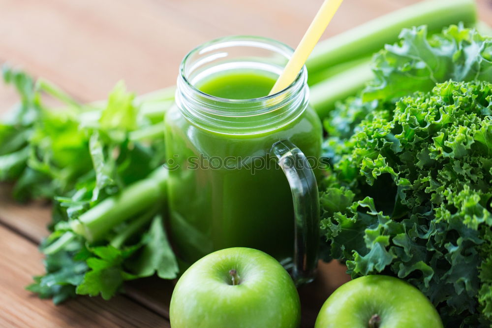 Similar – Smoothie with green vegetables in a jar