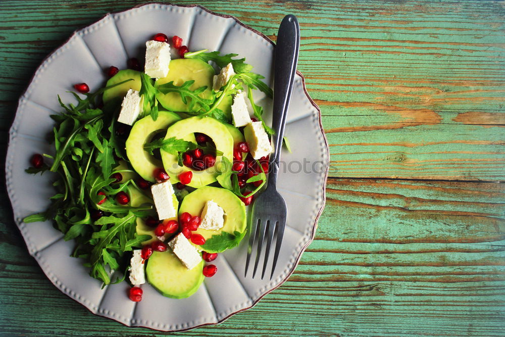 Similar – Spring salad of baby spinach, herbs, arugula and lettuce