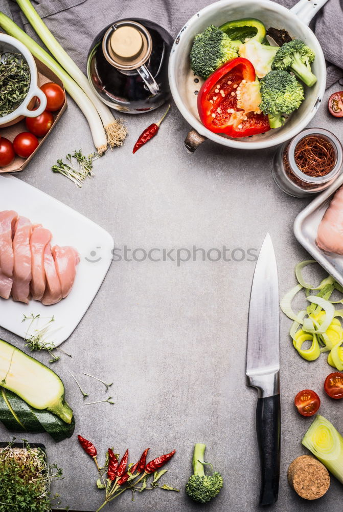 Similar – Image, Stock Photo Sliced mushrooms on cutting board with kitchen knife