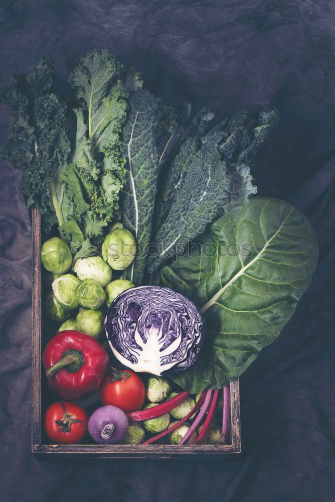 Similar – Image, Stock Photo fresh broccoli in a brown wicker basket