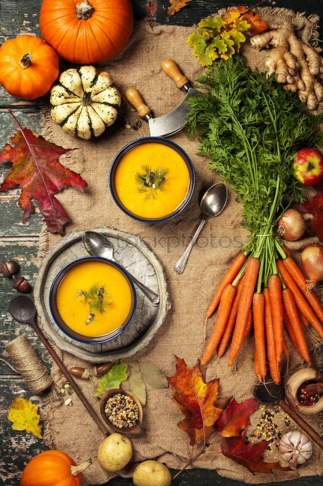 Similar – Image, Stock Photo Pie with carrots and pumpkin