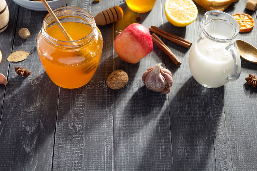 Similar – carrot juice with a glass jar on a wooden surface