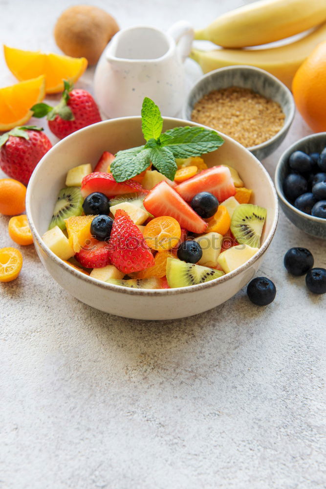 Similar – Image, Stock Photo Smoothie with fruit,cereals and chia