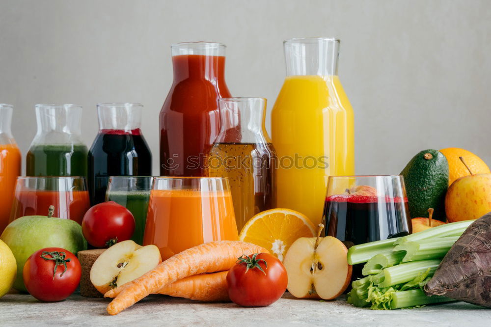 Similar – Colourful smoothies or juices in bottles with fresh ingredients