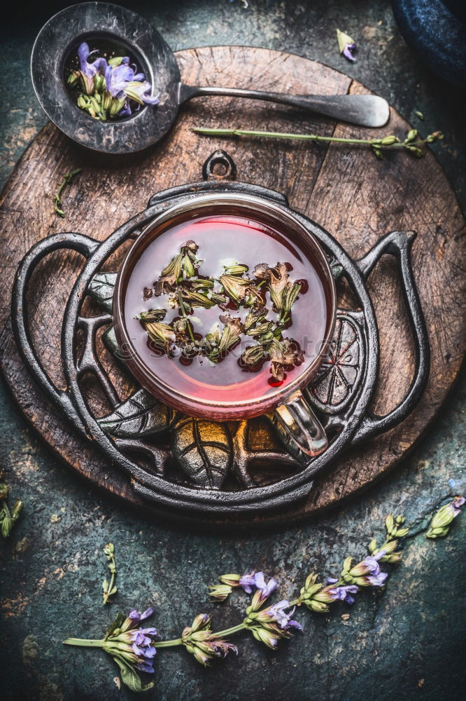 Similar – Image, Stock Photo cup herbal tea with fresh herbs