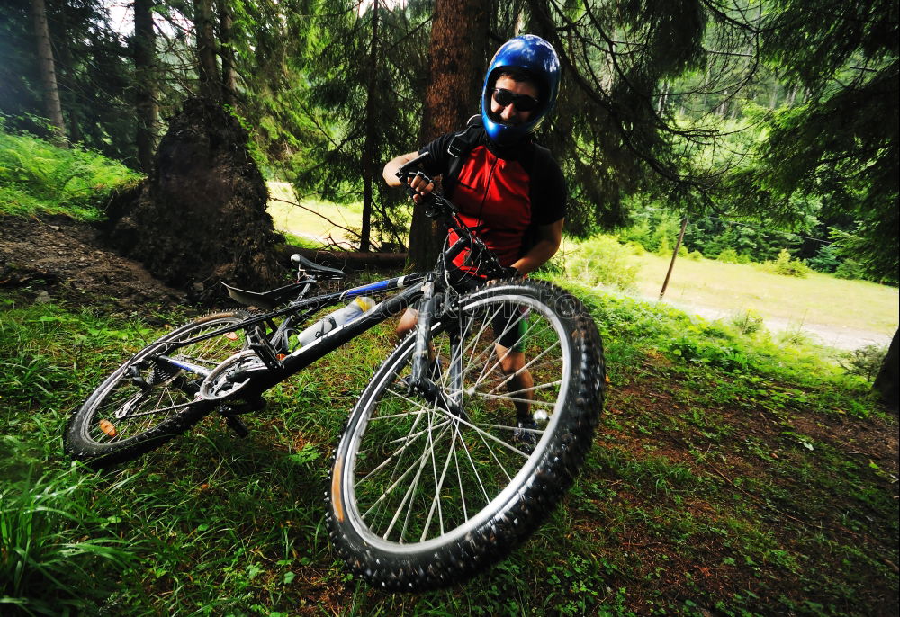 Similar – Image, Stock Photo Jumpin in the bikepark 2