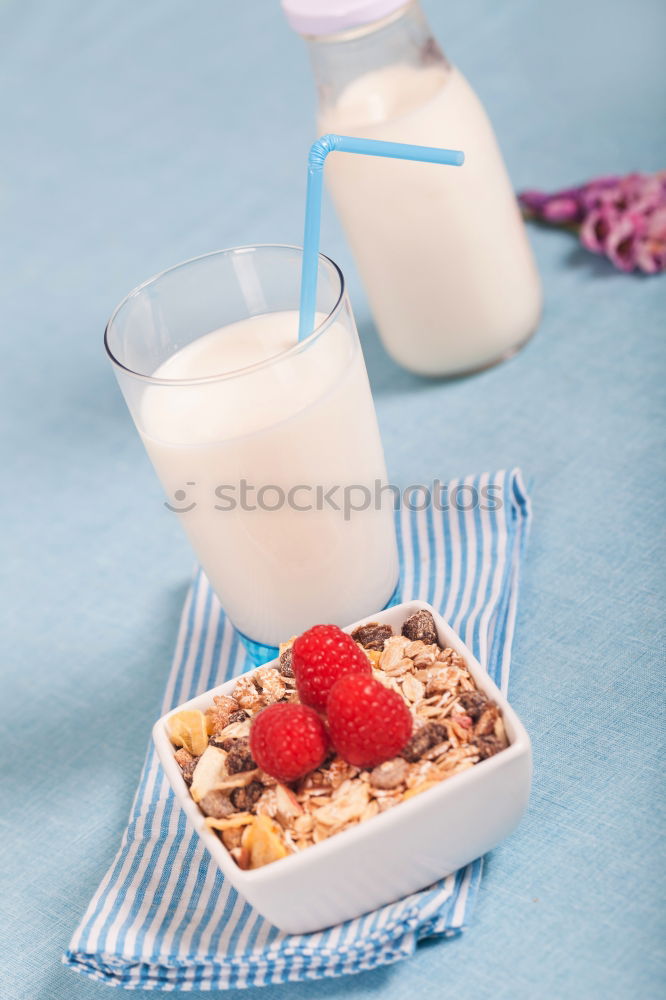 Similar – Yogurt with cereals and strawberries