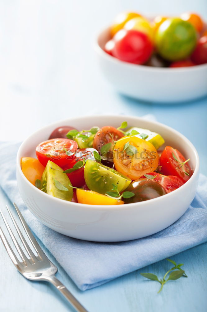 Similar – Image, Stock Photo Woman eating quinoa and vegetables in bowl