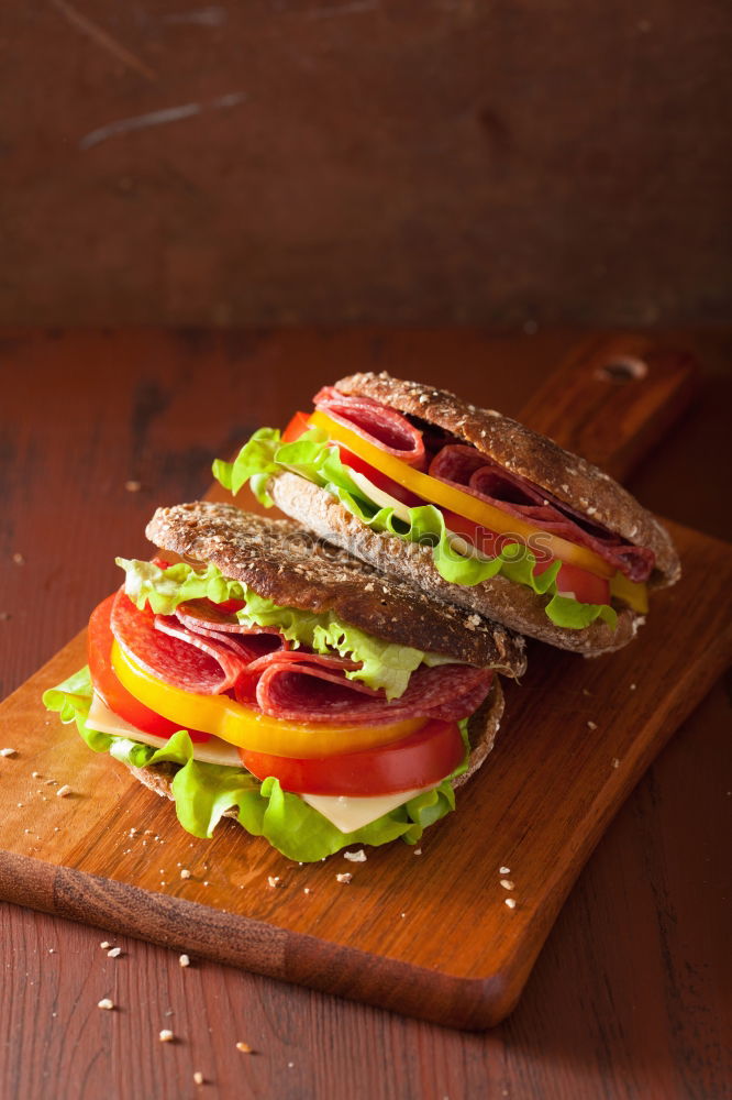 Similar – Image, Stock Photo Vegetarian sandwich