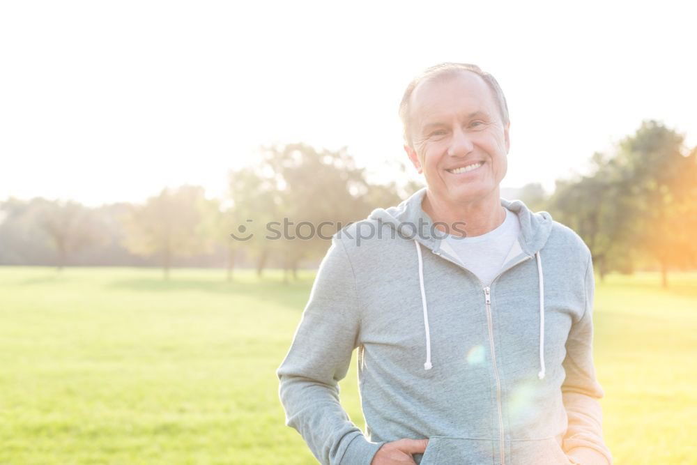 Image, Stock Photo Young man doing stretching exercises