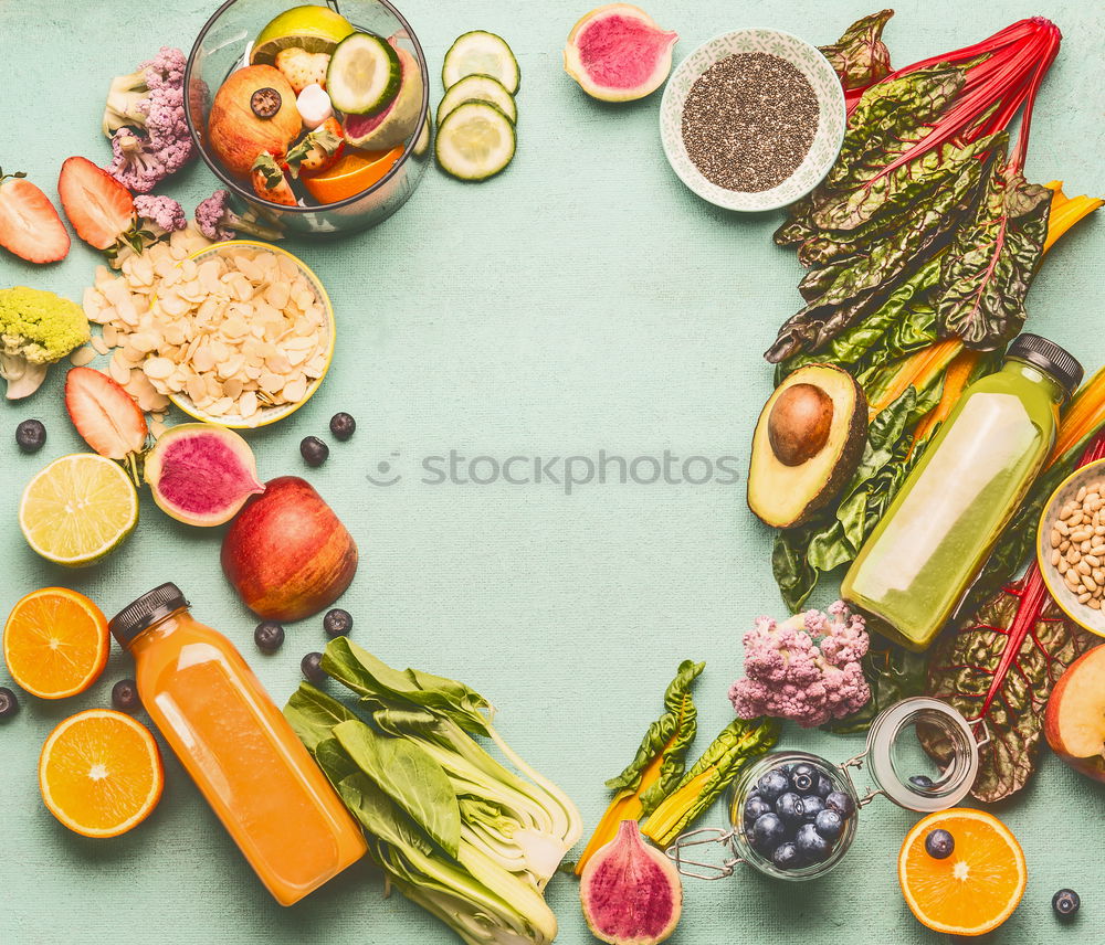 Similar – Image, Stock Photo Healthy Smoothie Ingredients and Mixers