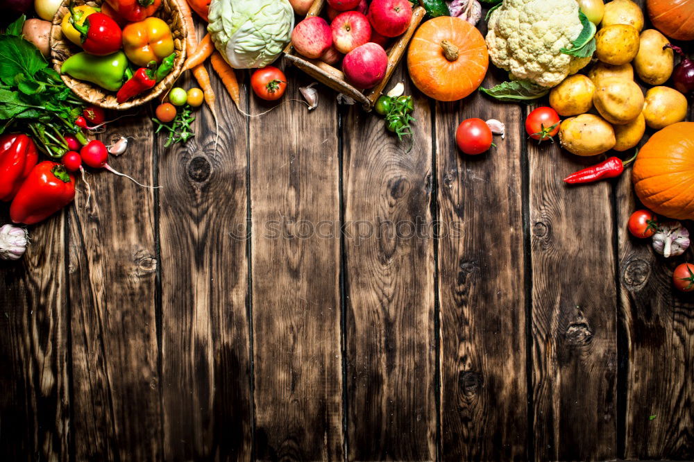 Similar – Pumpkins and various autumn vegetables