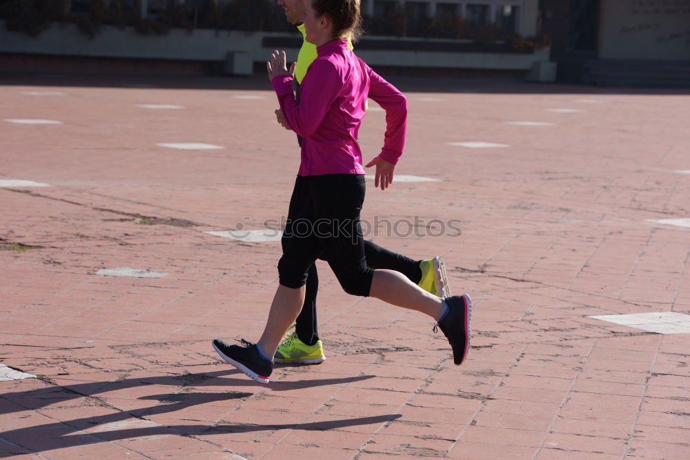 Similar – Image, Stock Photo Athletic woman running up stairs during cardio