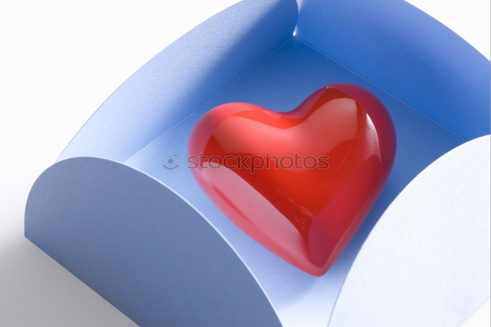 Similar – Image, Stock Photo Handmade brown stitched toy heart with cut out on blue felt