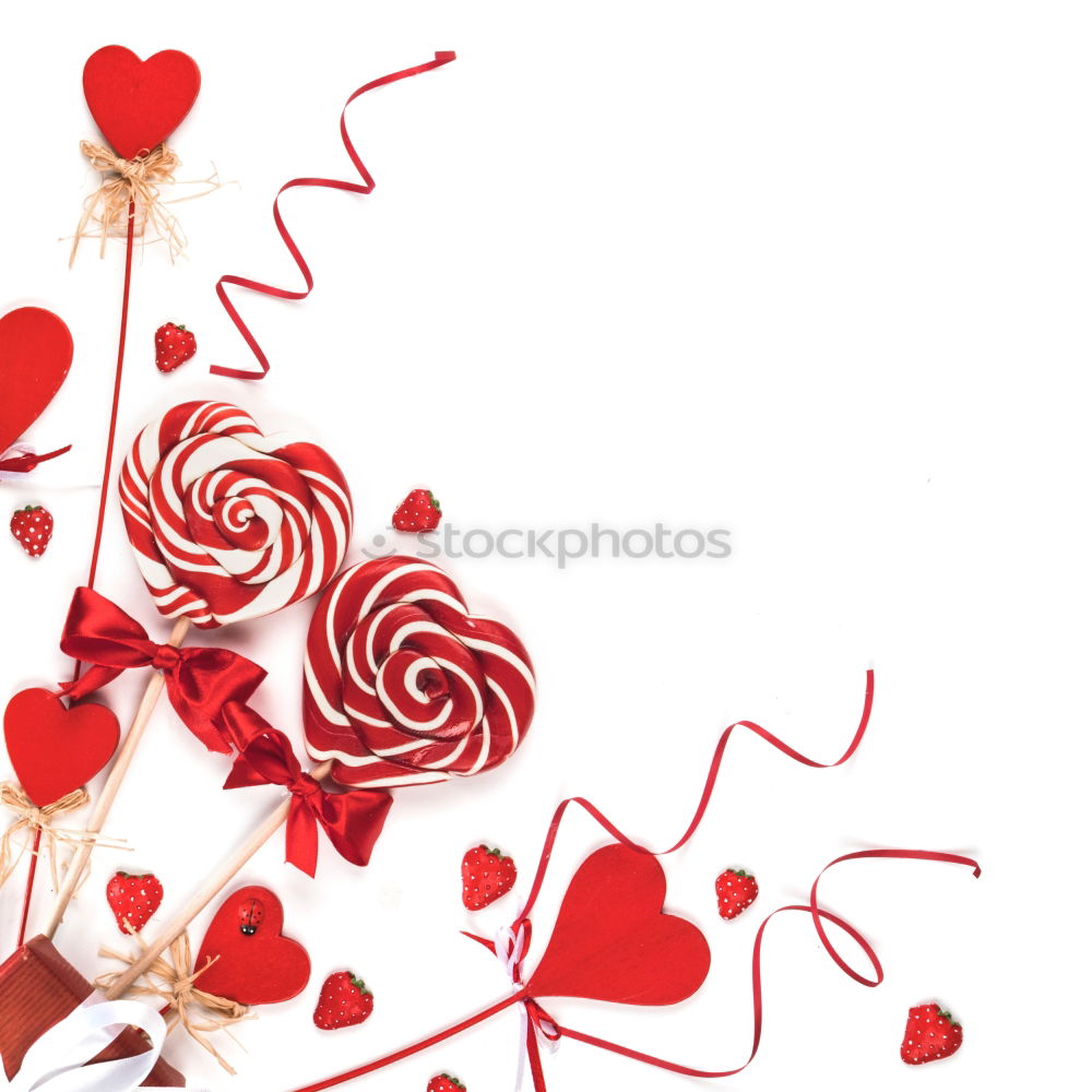 Similar – Image, Stock Photo Circle on Christmas Decoration Ornaments, red on white