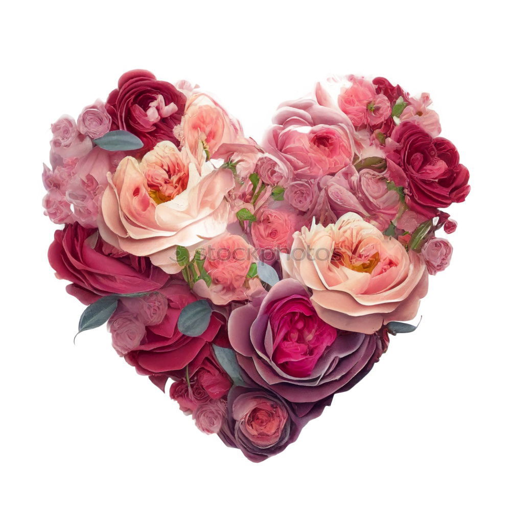 Similar – Heart of pink flowers