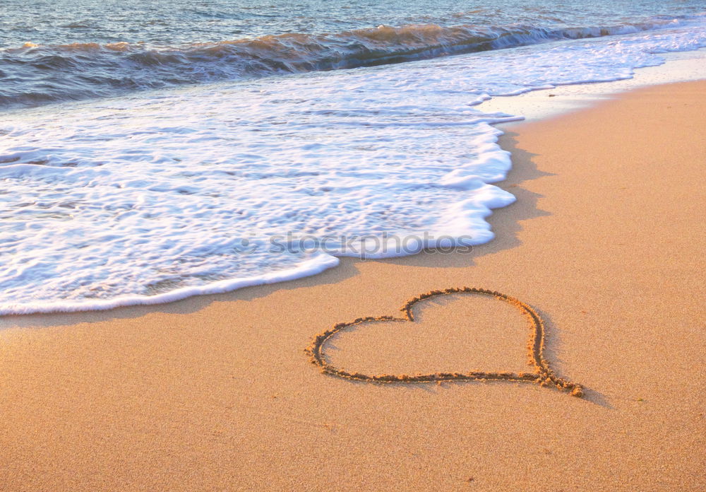 Similar – Heart on the beach Ocean