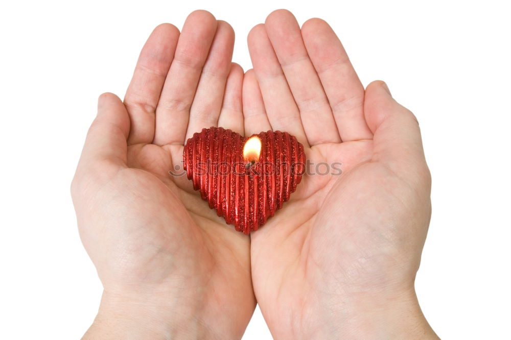 Similar – Woman’s foot with a red heart painted