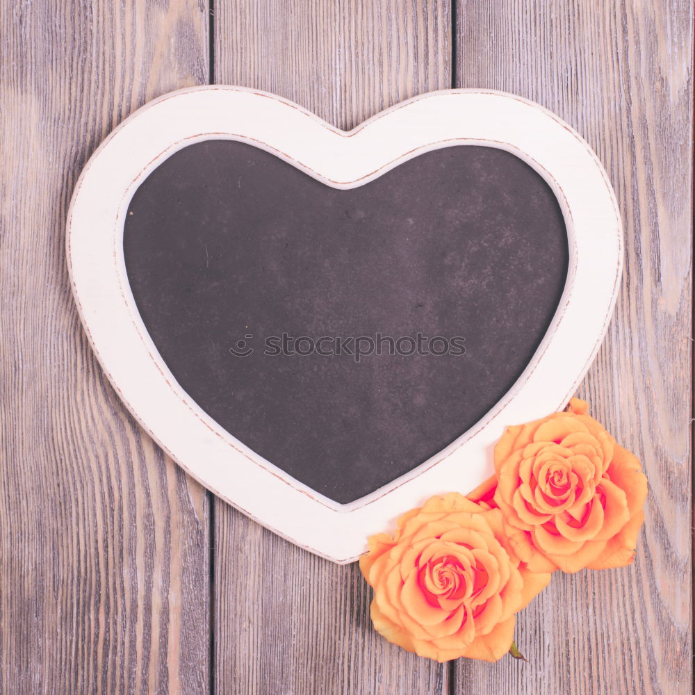 Similar – Image, Stock Photo Heart of pink rose petals on turquoise blue background