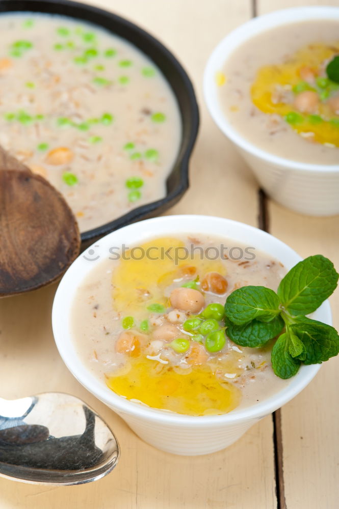 Similar – Image, Stock Photo Quinoa bowl with tomatoes, zucchini and lime