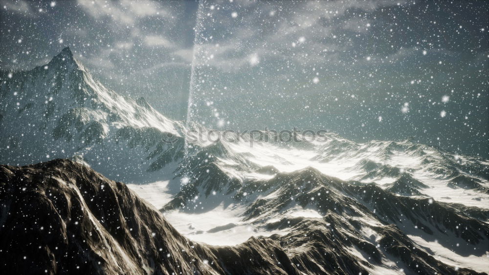 Similar – Image, Stock Photo Tourist standing on cliff in winter