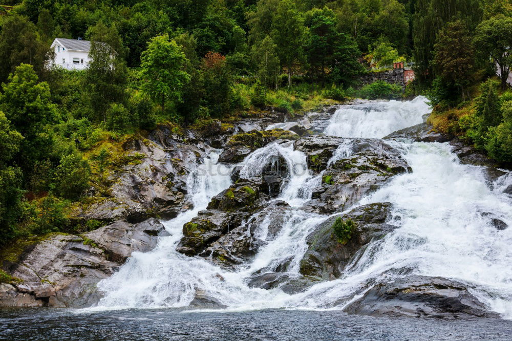 Similar – Waterfall Friaren in the Geirangerfjord, Norway