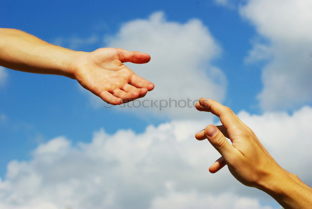 Similar – Image, Stock Photo limbs Hand Clouds