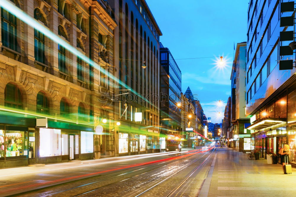 Night time at Berlin Friedrichstrasse